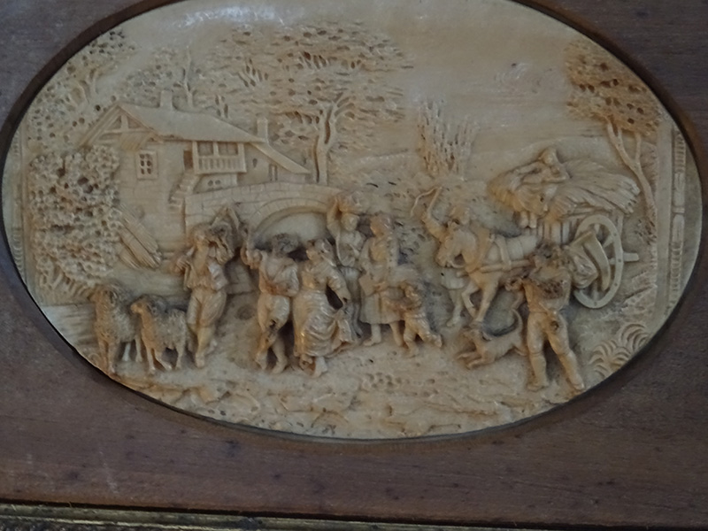 19th Century Carved Bone Picture
